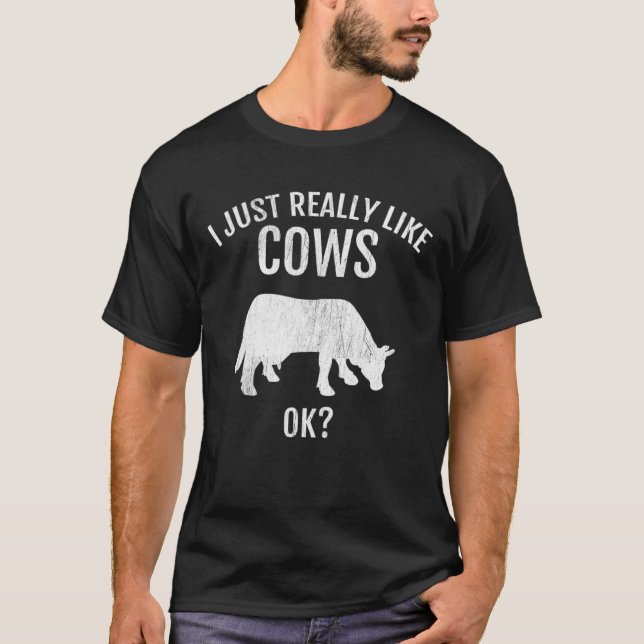Camiseta Eu Amo Vacas Fazendeiro (Frente)