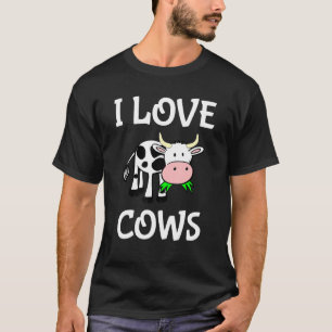 Camiseta Eu Amo Vacas Fazendeiro de Vaca Fofa