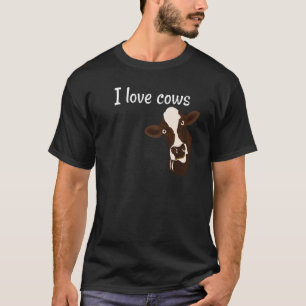 Camiseta Eu amo vacas Fazendeiro de vaca incrível Fazenda d