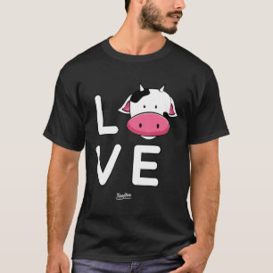Camiseta Eu Amo Vacas Fazendeiro Humor de Vaca Mãe Vaca