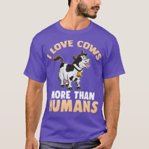 Camiseta Eu Amo Vacas Mais Do Que Humanos