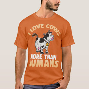 Camiseta Eu Amo Vacas Mais Do Que Humanos