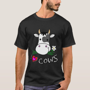 Camiseta Eu Amo Vacas Para Animal De Fazenda E Vaca