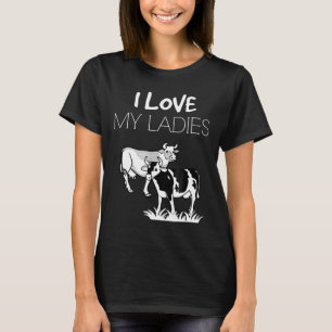 Camiseta Eu Amo Vacas Senhoras Fazendeiras Fazenda Agricult