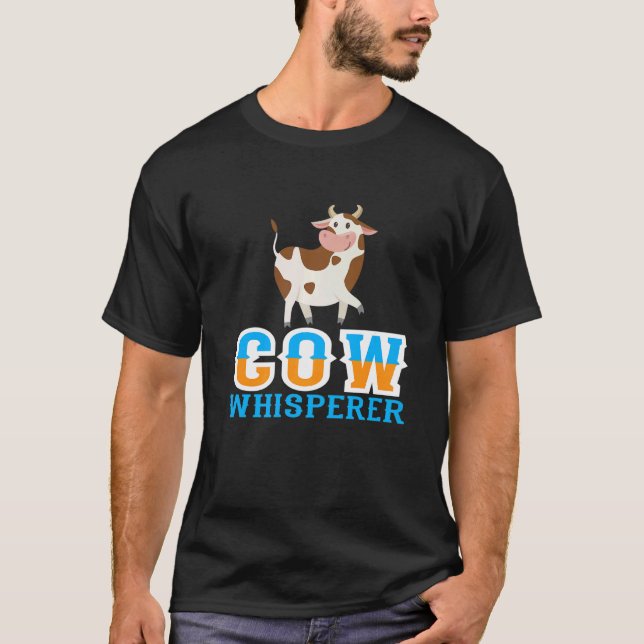 Camiseta Eu amo vacas, sussurrador de vacas (Frente)