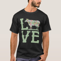 Eu Amo Vacas Vaca Fazendeiro Flor Tropical Fazend