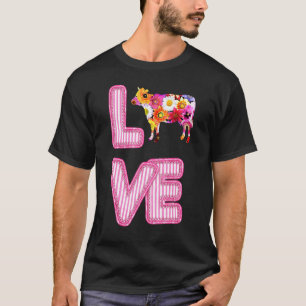 Camiseta Eu Amo Vacas Vaca Mulheres Homens Fazendeiro Fazen