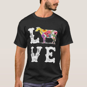 Camiseta Eu Amo Vacas Vaca Mulheres Homens Laticínios Fazen