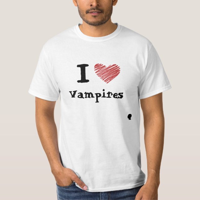 Camiseta Eu amo vampiros (Frente)