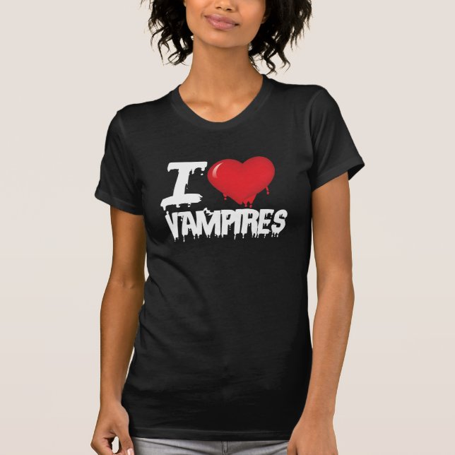 Camiseta Eu amo vampiros (Frente)