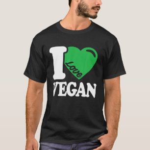 Camiseta Eu Amo Vegan - Vintage Retro Heart Vegan Plant Bas