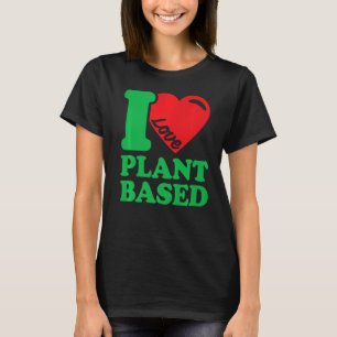 Camiseta Eu Amo Vegan Vintage Retro Heart Vegan Plant Base