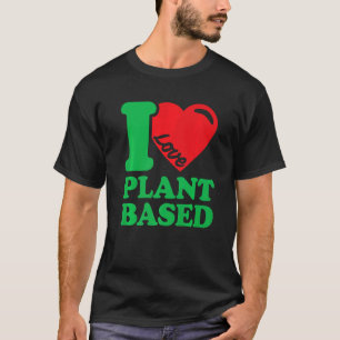 Camiseta Eu Amo Vegan Vintage Retro Heart Vegan Plant Base