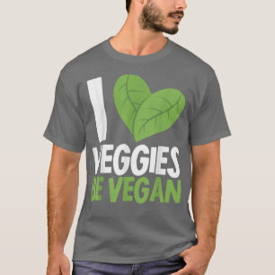 Camiseta Eu Amo Veggg Ser Vegan Herbivore Vegetarian Vegan