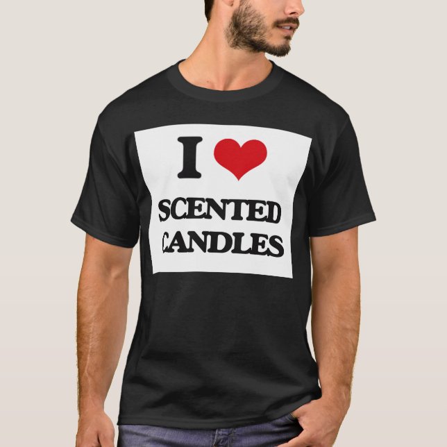 Camiseta Eu amo velas Scented (Frente)