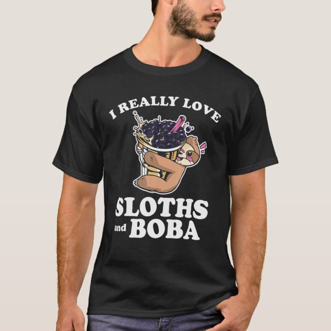 Camiseta Eu Amo Verdadeiramente Lixas E Boba Bubble Tea Ani (Frente)