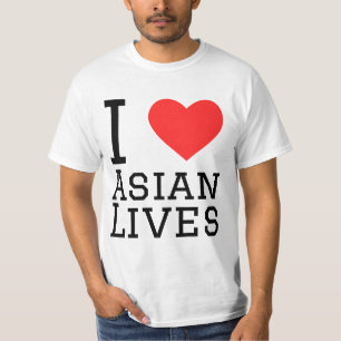 Camiseta Eu amo vidas asiáticas