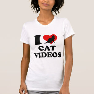 Camiseta Eu Amo Vídeos de Gatos