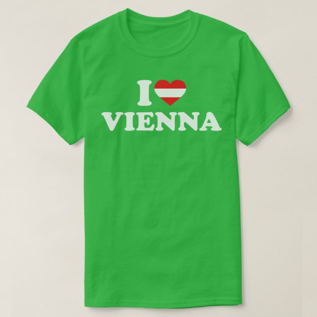 Camiseta Eu amo Viena (Frente do Design)