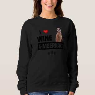 Camiseta Eu Amo Vinho e Suricatos Mamãe Papai Bebendo Tinto