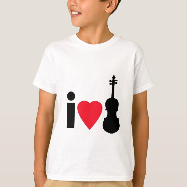 Camiseta Eu amo violinos (Frente)