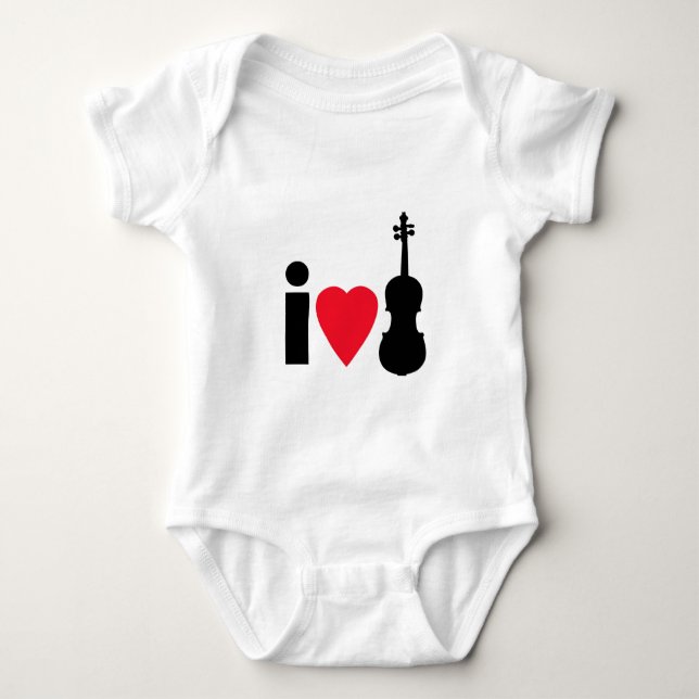 Camiseta Eu amo violinos (Frente)