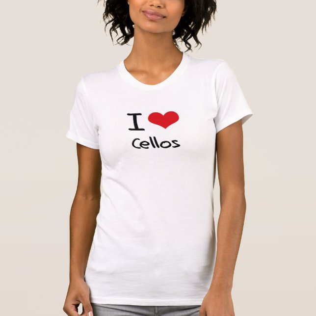 Camiseta Eu amo violoncelos (Frente)