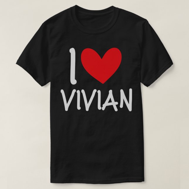 Camiseta Eu Amo Vivian Name Personali Girl Woman Bff Fri (Frente do Design)