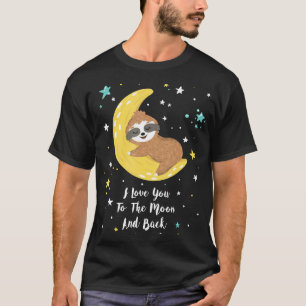Camiseta Eu Amo Você Até a Lua Mensagem Com Espaço para Beb