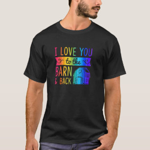 Camiseta Eu Amo Você Até O Celeiro E De Volta Celeiro Rústi