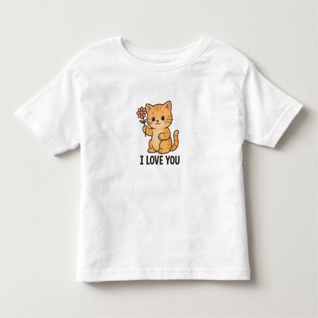 Camiseta Eu Amo Você Gatinho (Frente)