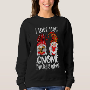 Camiseta Eu Amo Você Gnome Não Importa O Que Plaid Búfalo V