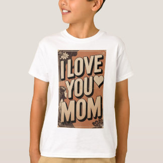 Camiseta eu amo você mãe