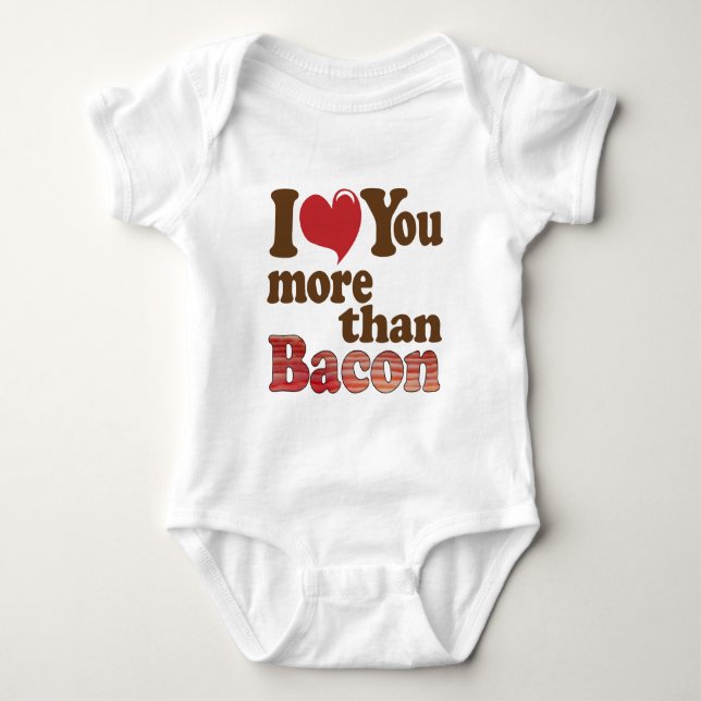 Camiseta Eu Amo Você Mais Que Bacon (Frente)