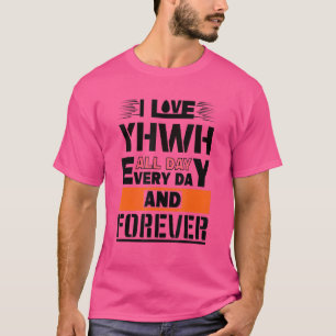 Camiseta Eu amo você o dia todo e sempre hebraico