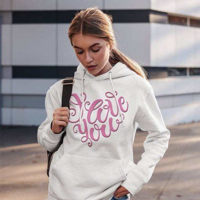 Camiseta Eu Amo Você Rosa (Criador carregado)