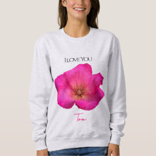 Camiseta Eu Amo Você - Rosa - Personalizado de Valentines