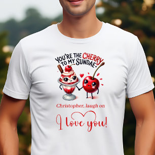 Camiseta Eu Amo Você Roupa Presente Funny Food Dia dos Namo