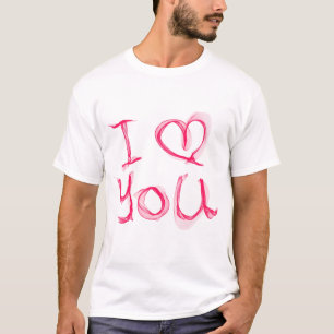 Camiseta Eu Amo Você Texto