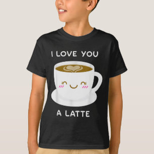 Camiseta Eu Amo Você Um Apaixonado Por Café Coração Dia Dos