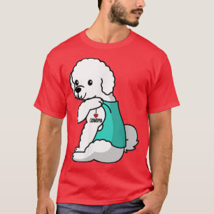 Camiseta Eu Amo Vovó Tatto Bichon Frise Dog 