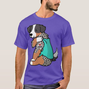 Camiseta Eu Amo Vovó Tatuar Cão Pastor Australiano