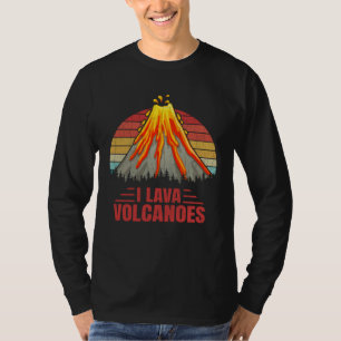 Camiseta Eu Amo Vulcões Geologia Geólogo Coletor Gráfico