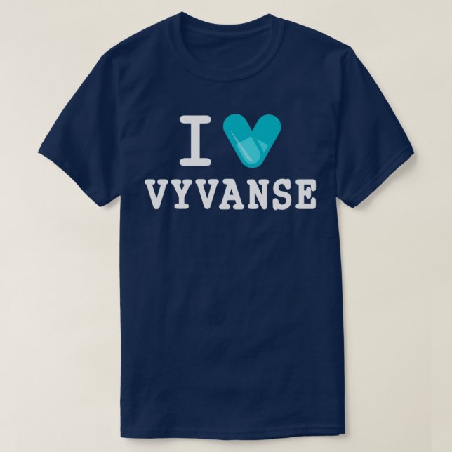 Camiseta Eu Amo Vyvanse (Frente do Design)