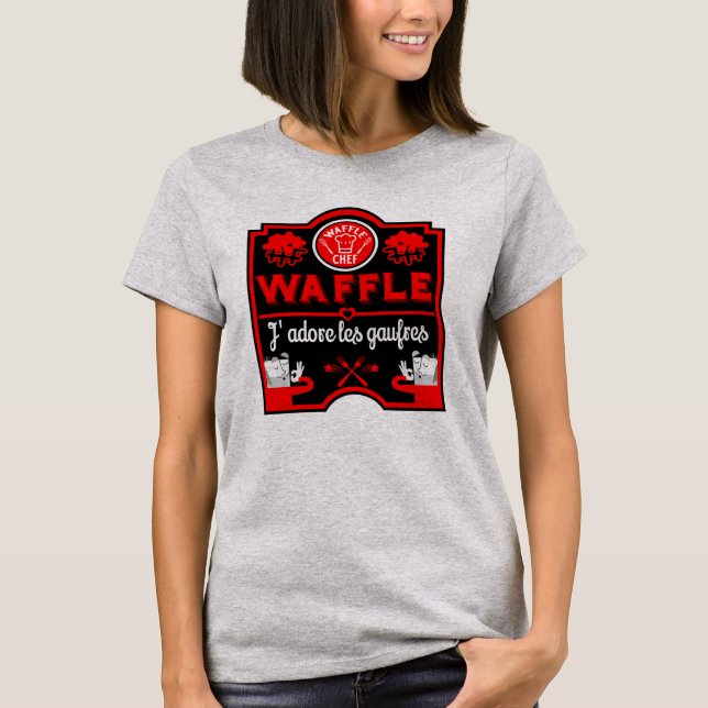Camiseta Eu amo Waffles (Frente)