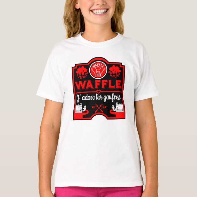 Camiseta Eu amo Waffles (Frente)