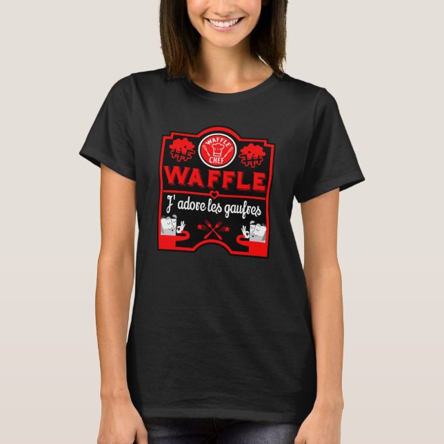 Camiseta Eu amo Waffles (Frente)