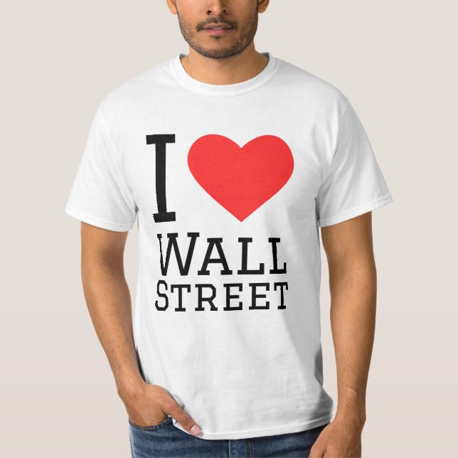 Camiseta Eu amo Wall Street (Frente)