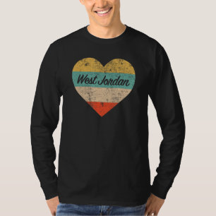Camiseta Eu Amo West Jordan Utah Vintage Distante Retro
