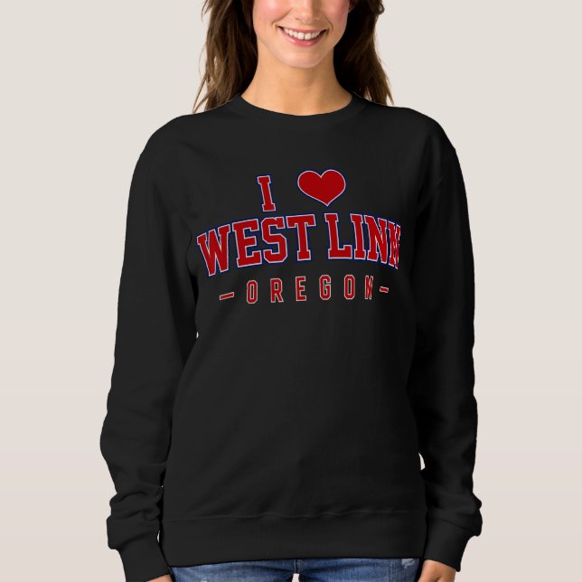 Camiseta Eu amo West Linn Oregon (Frente)
